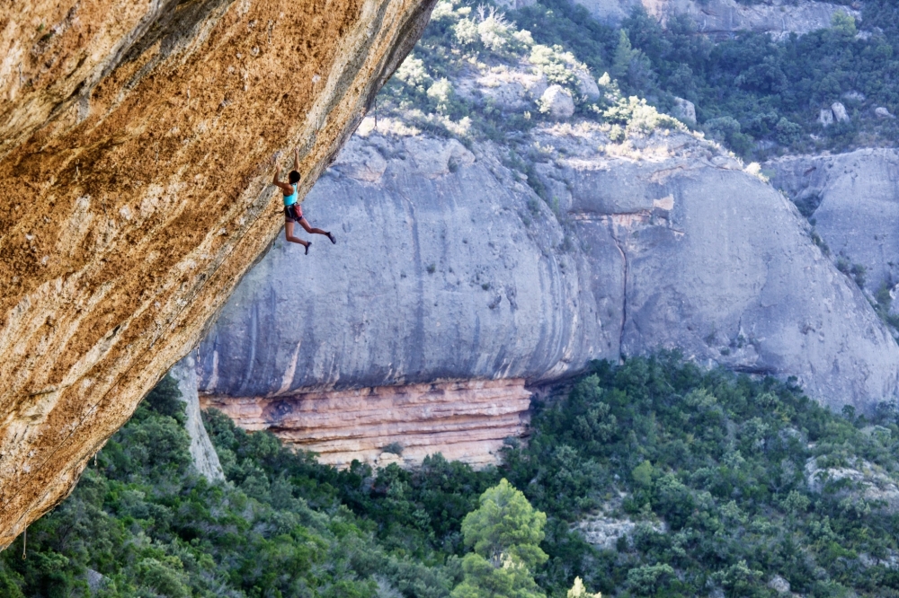 Lead Climbing in Margalef