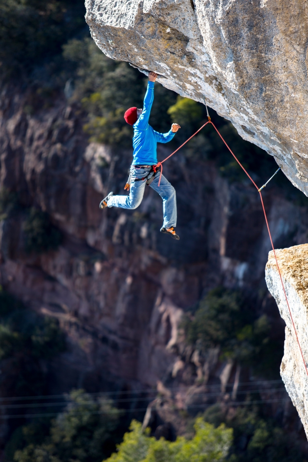 Lead climbing in Siurana