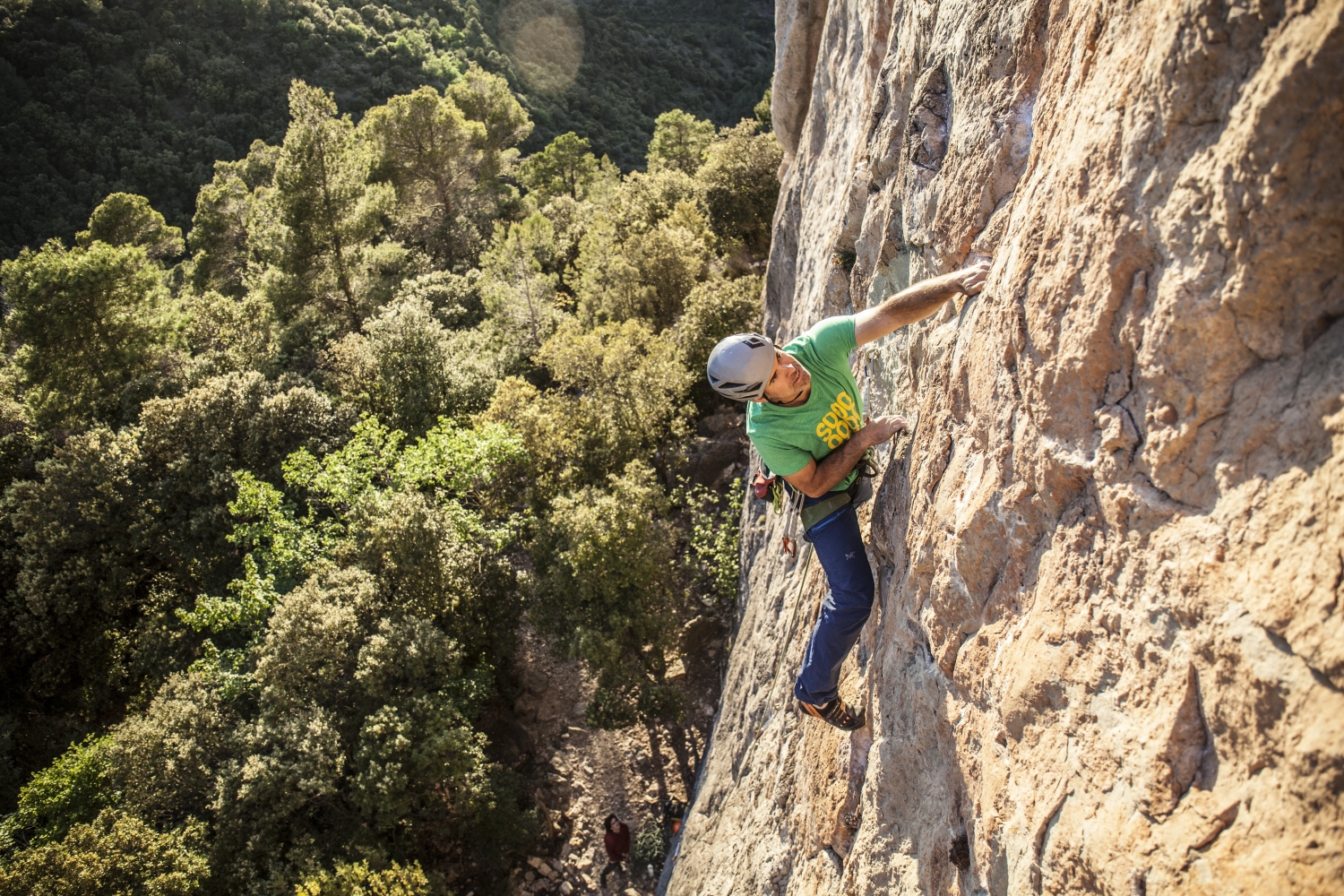 Belay with GriGri Rock Climbing course SouthClimb
